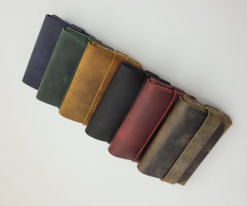 El Yapımı Hakiki Deri İtalyan Cüzdanlar (Avuç İçi Kartlık Model)