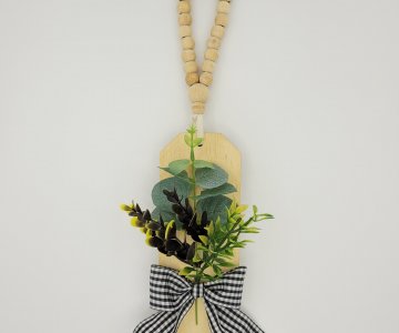 Dekoratif Ahşap Boncuklu Balkon Mutfak Duvar Kapı Süsü